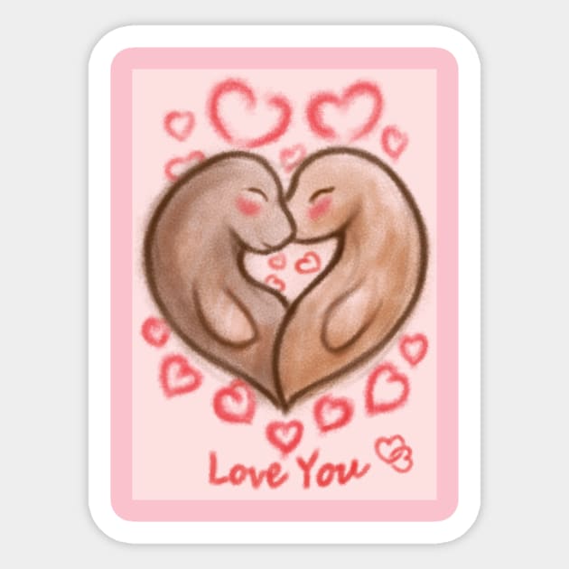 Love sea seals Sticker by Zimart